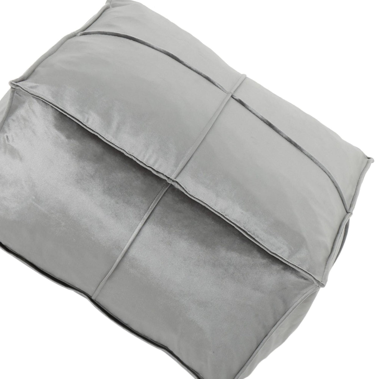 Nati Square Pouf Ottoman And Floor Cushion - Smoke