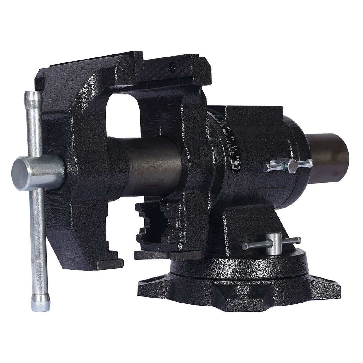 Heavy Duty 5" Multi Jaw Rotating Bench Vise With 360 Degree Swivel Base And Head