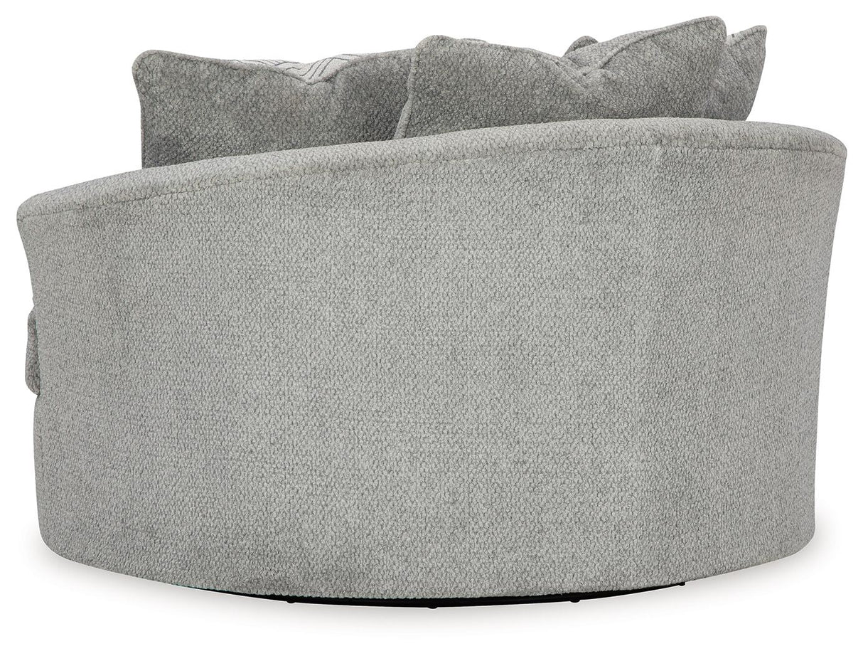 Casselbury - Oversized Swivel Accent Chair - Cement