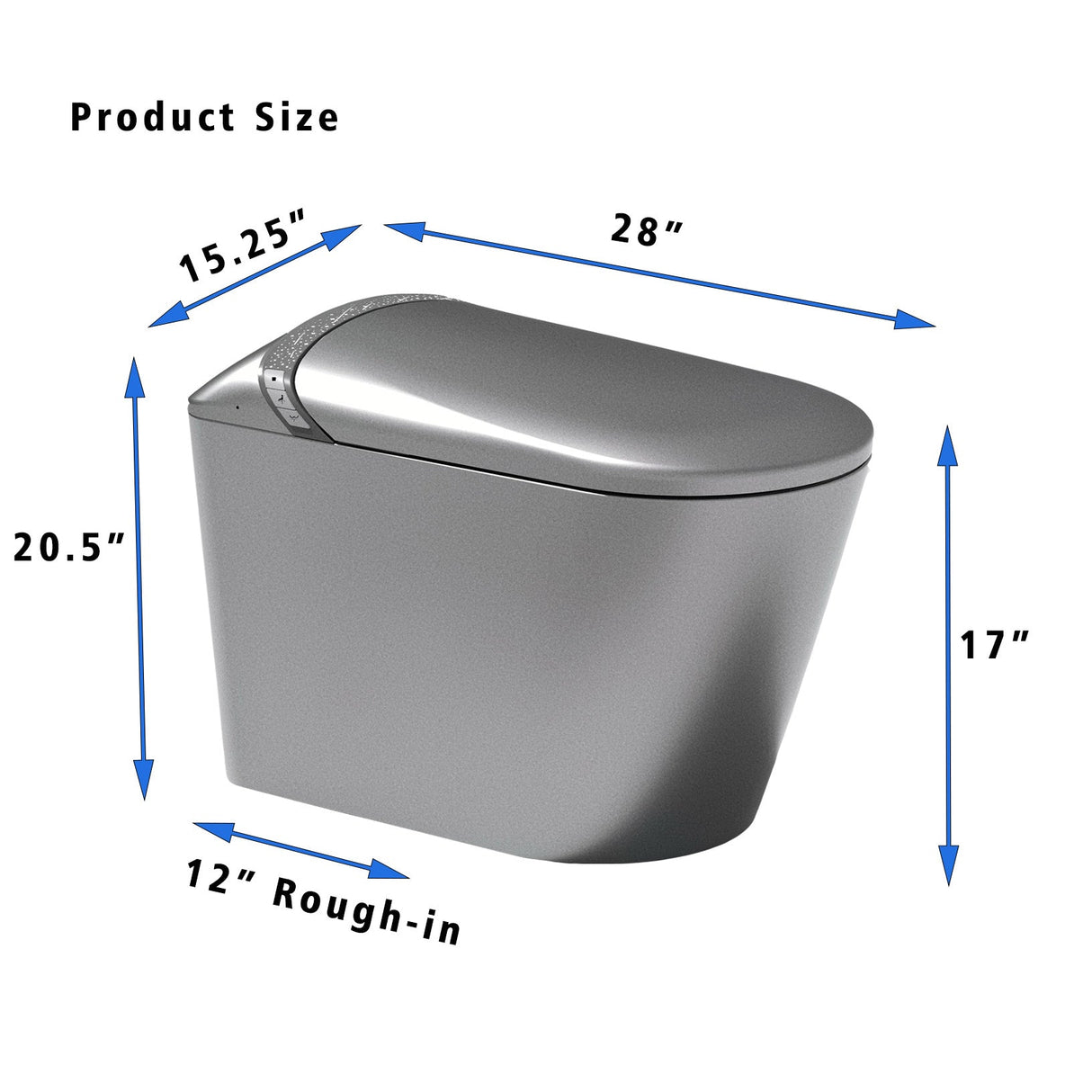 Starry Night Light Smart Toilet with Built-In Bidet