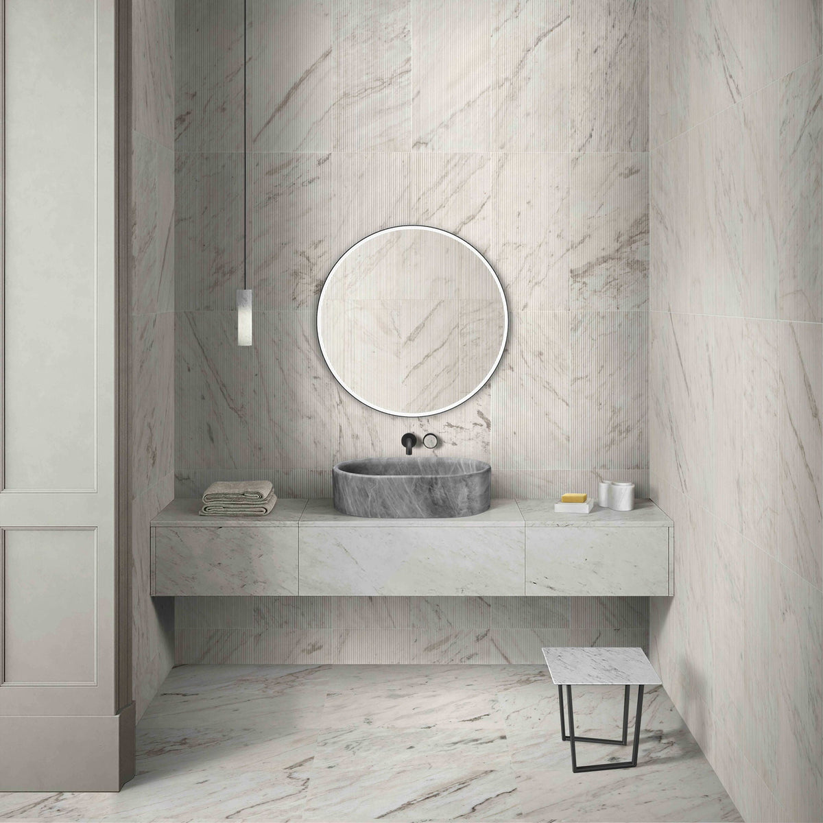 Bathroom Vessel Sink, Semi Polished Surface