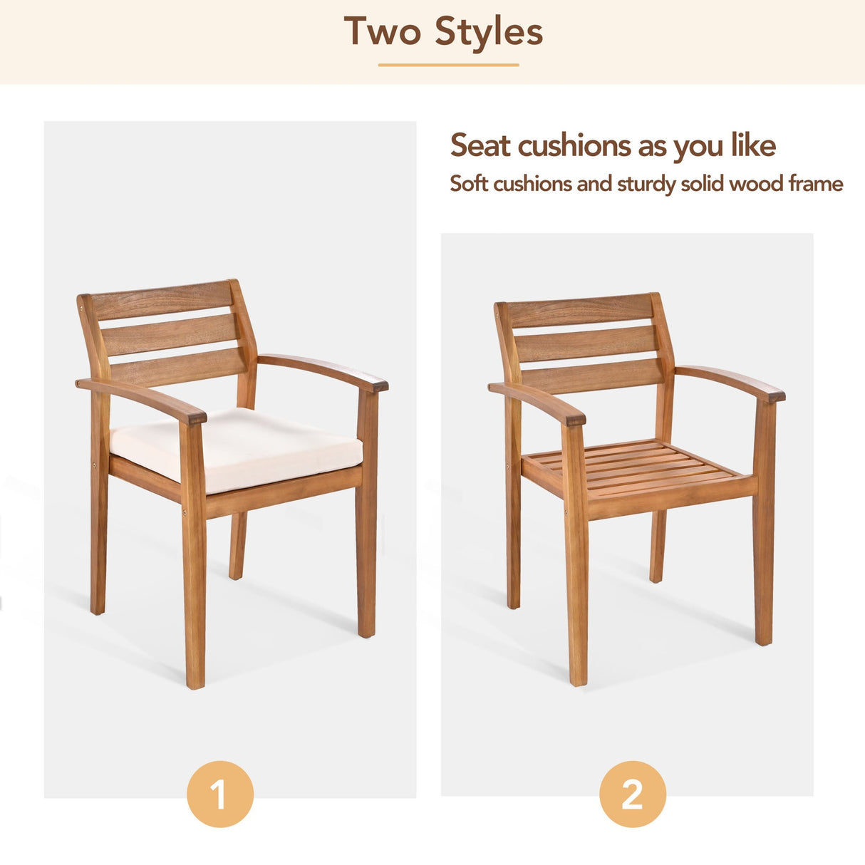 GO Outdoor Wood Dining Set For 7-8 Persons