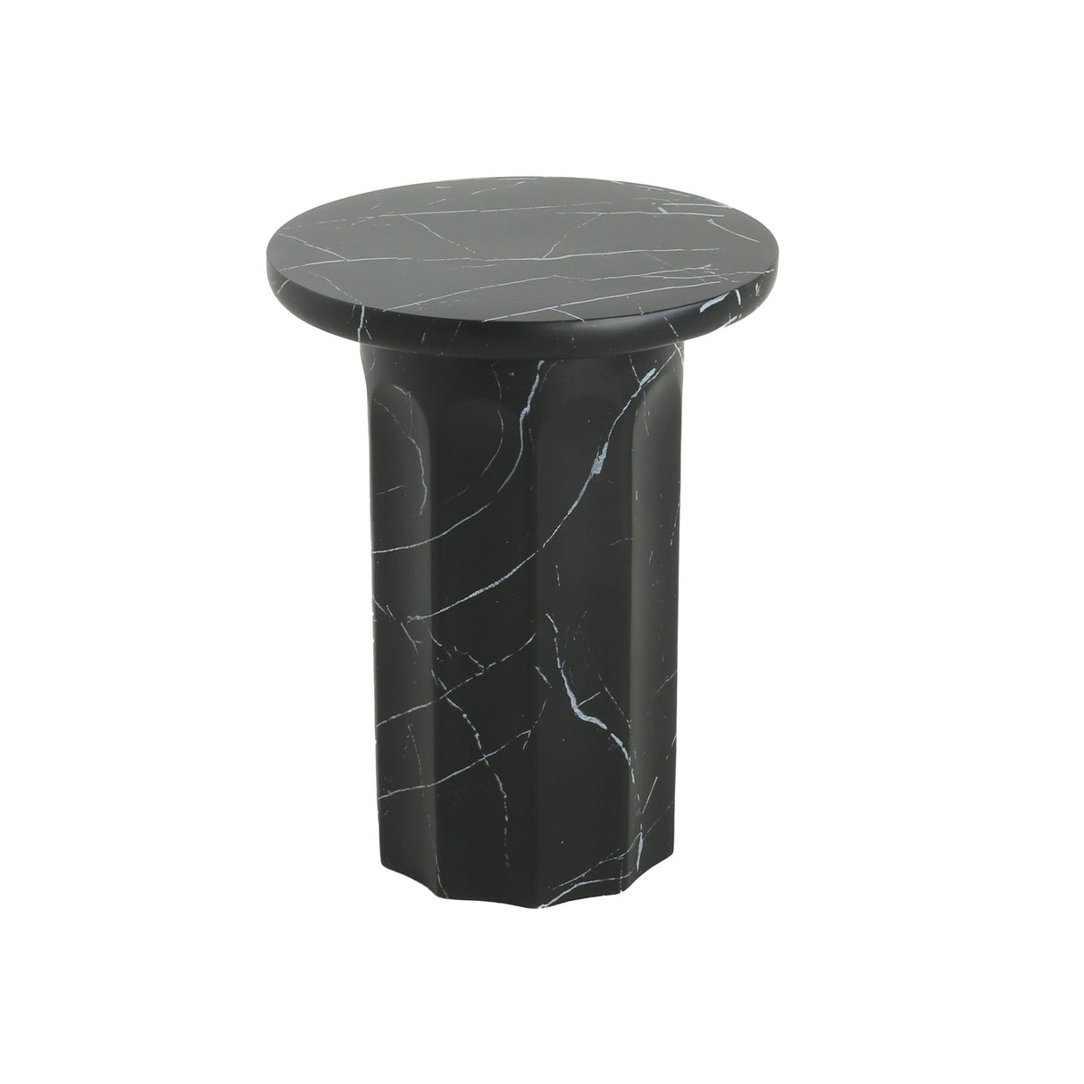 Outdoor Lightweight Concrete BMarble Effect Side Table