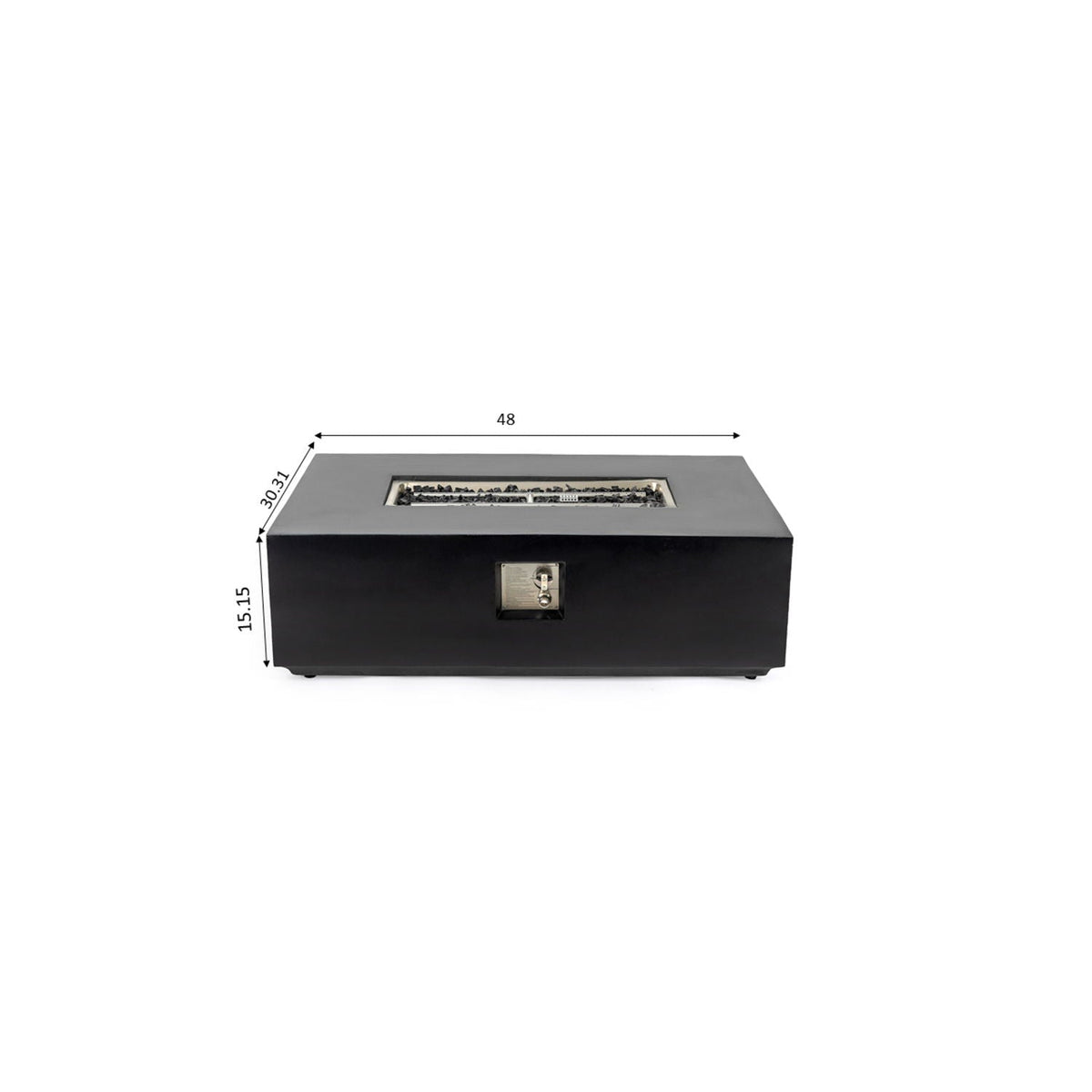 Propane / Natural Gas Fire Pit Table, 50,000 BTU - Charcoal