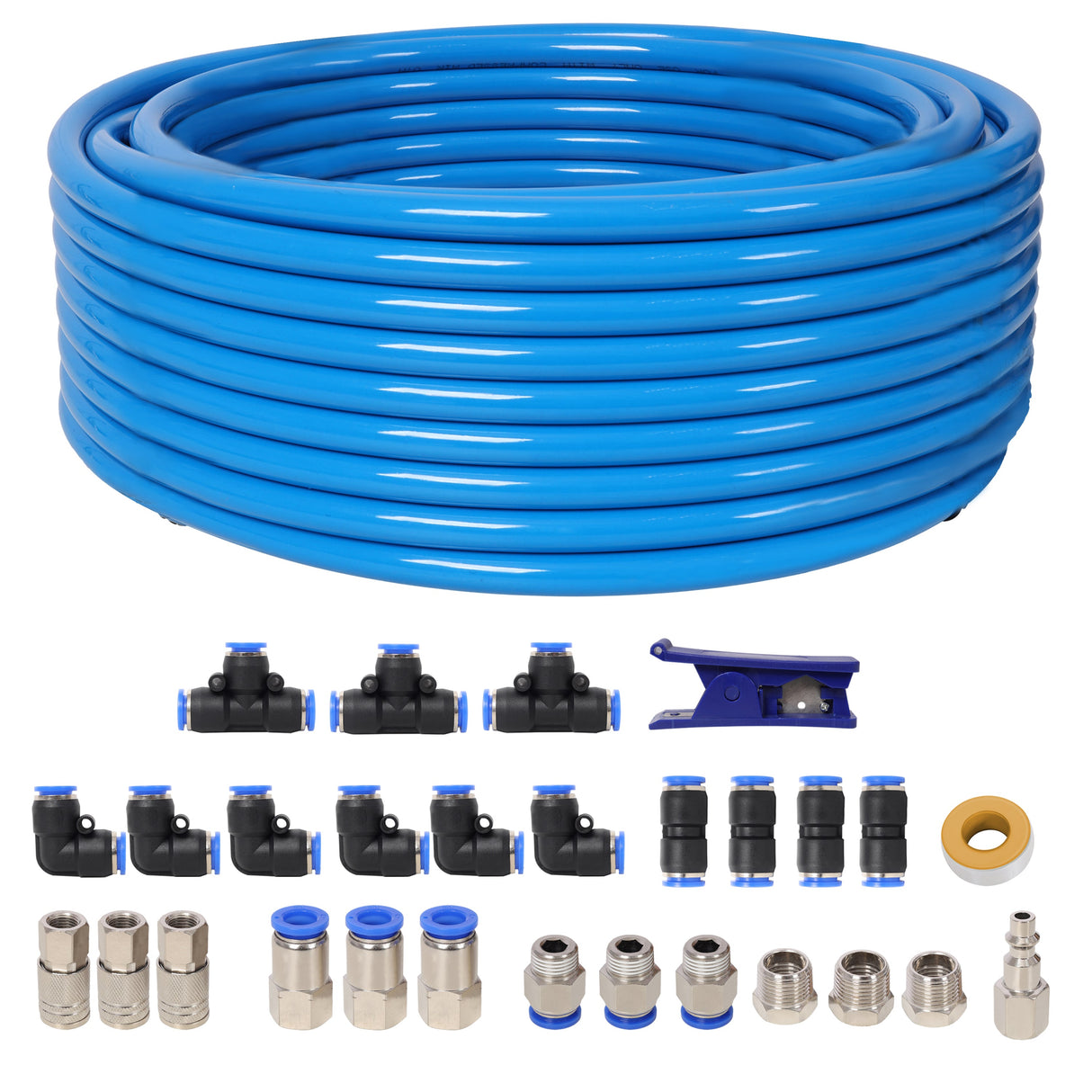 1/2 Inch OD x 60 Feet PU Air Tube Kit