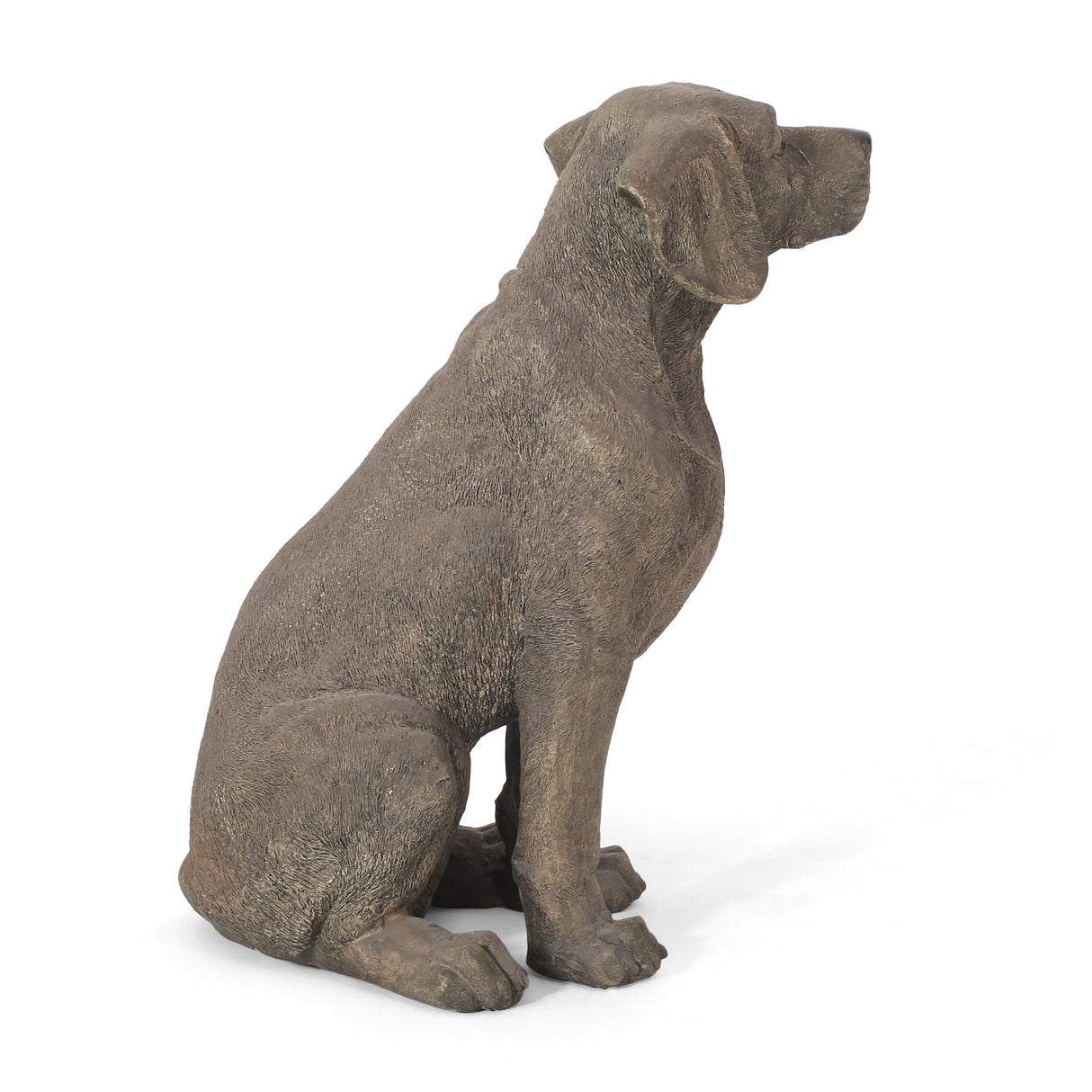 MGO Dog Decor Outdoor Dog Statue - Dark Brown