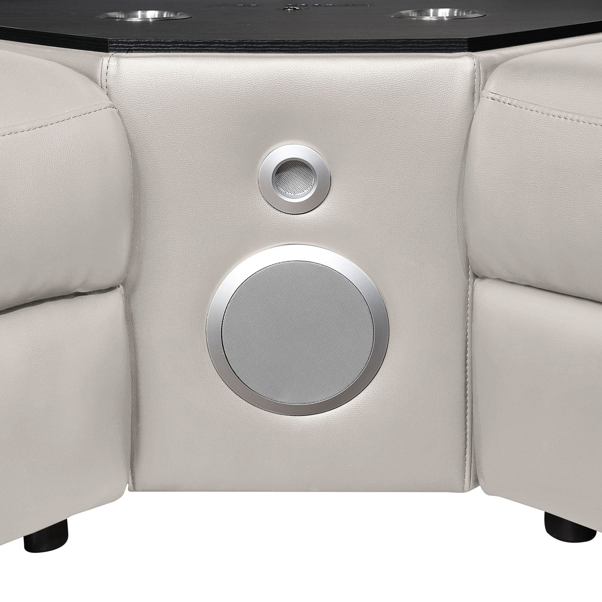 Nova - Sectional With Bluetooth Speaker, LED And Lifting Wine Cabinet