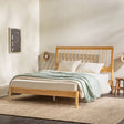 Mid-century-modern-solid-wood-queen-spindle-bed-–-natural-pine-Beds-&-Bed-Frames