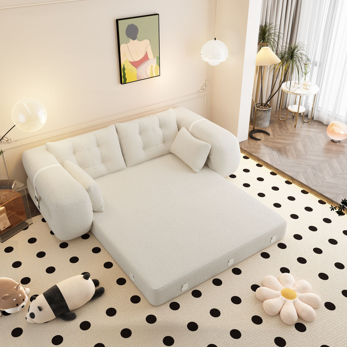 Human Dog Bed, Multi Functional Foldable Sofa Bed, 3 In 1