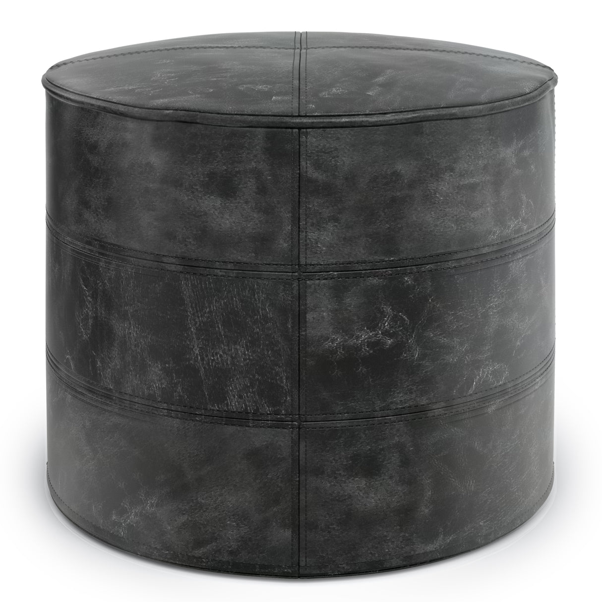 Connor-Round-Pouf-Distressed-Black-