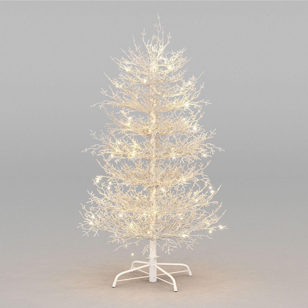4FT Pre-lit Aspen Fir Artificial Christmas Tree with 230 Warm White LED Lights