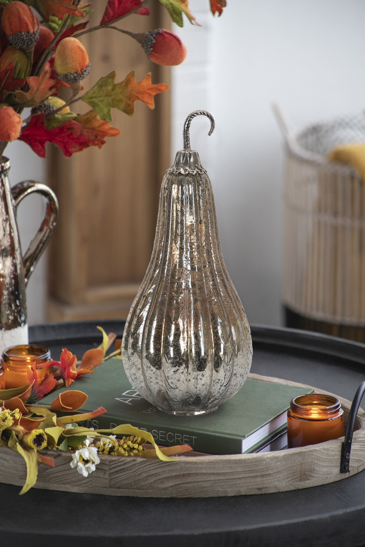 Foil Glass Lustre Mercury Gourd Ornament