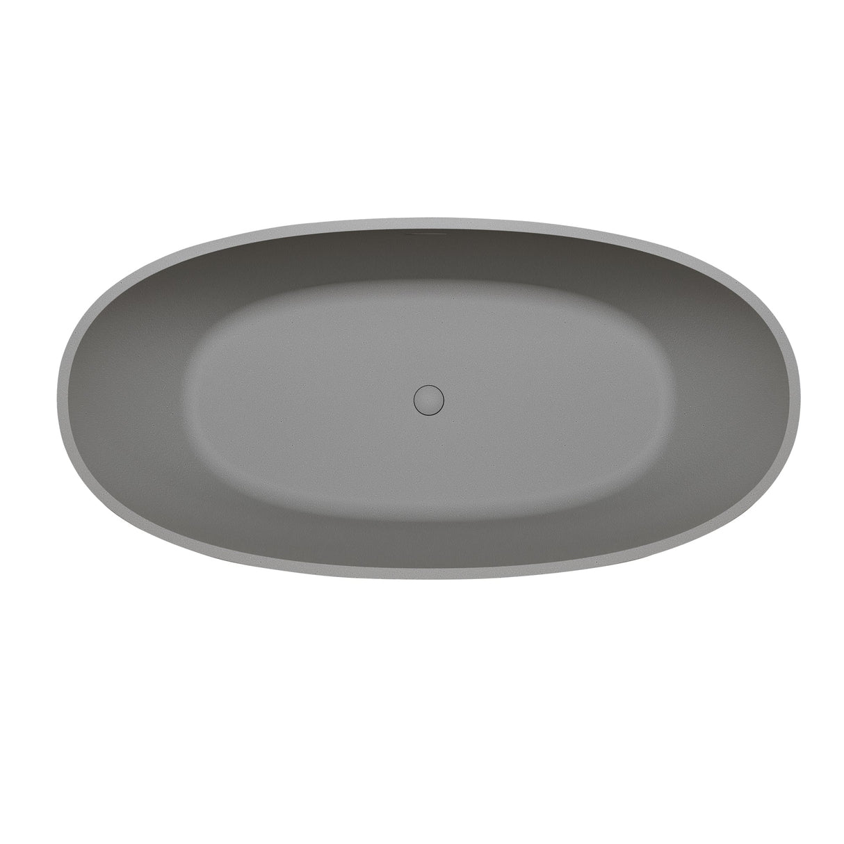 63" Freestanding Bathtub Resin Stone Soaking Bathtub