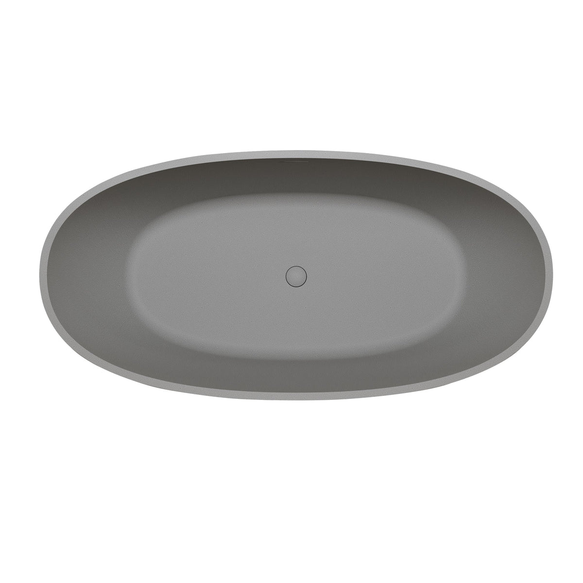 63" Freestanding Bathtub Resin Stone Soaking Bathtub