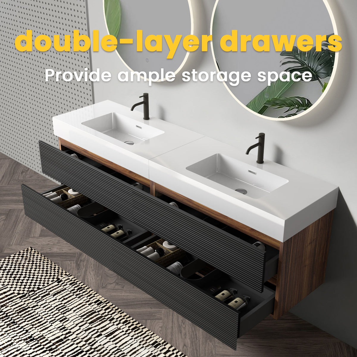 Grace 72'' Bathroom Vanity with Matt