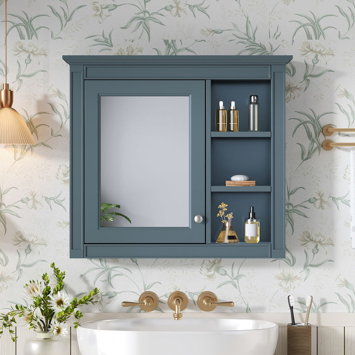 Modern Wall-Mounted Medicine Cabinet With Mirror