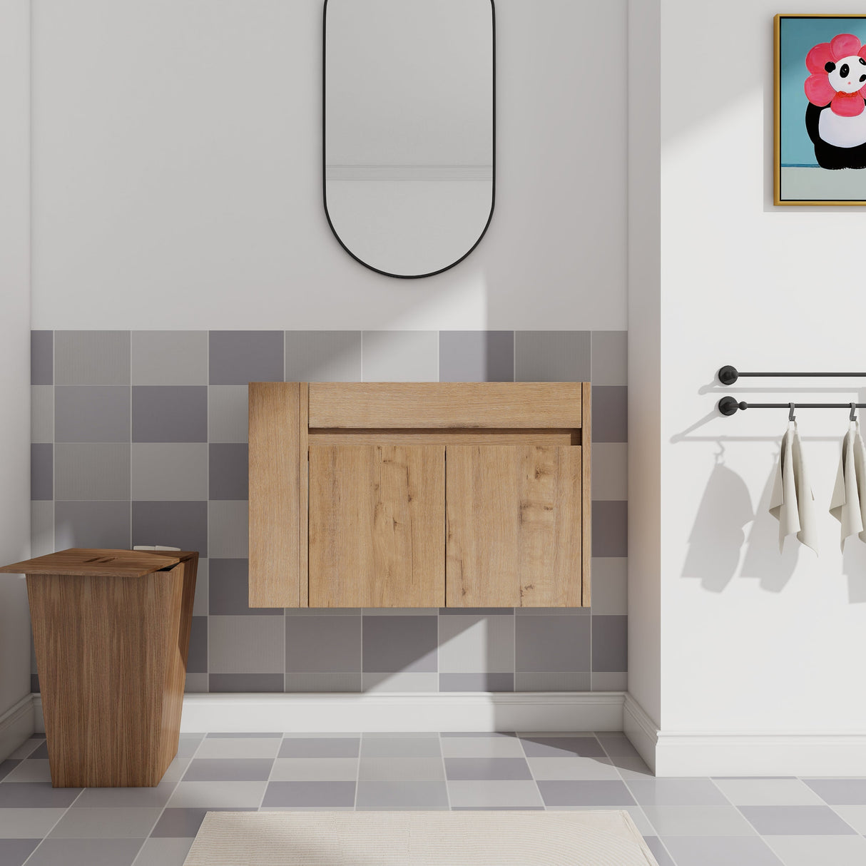 30 Inch Bathroom Vanity With Open Shelf