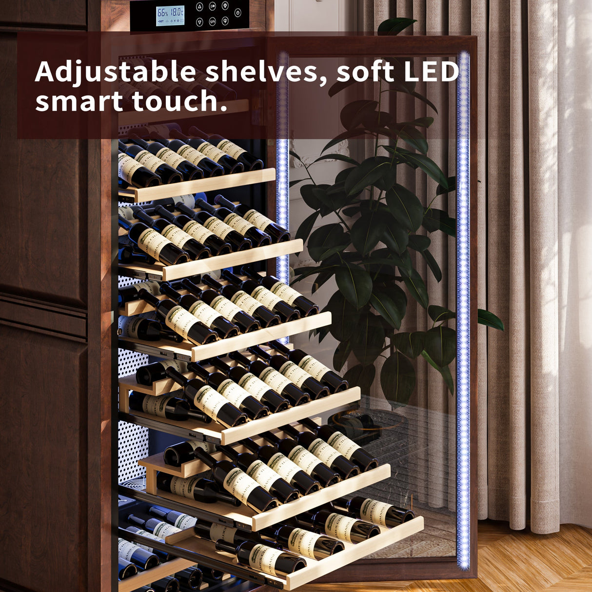 Temperature Control Professional Wooden Refrigerated Wine Cabinet