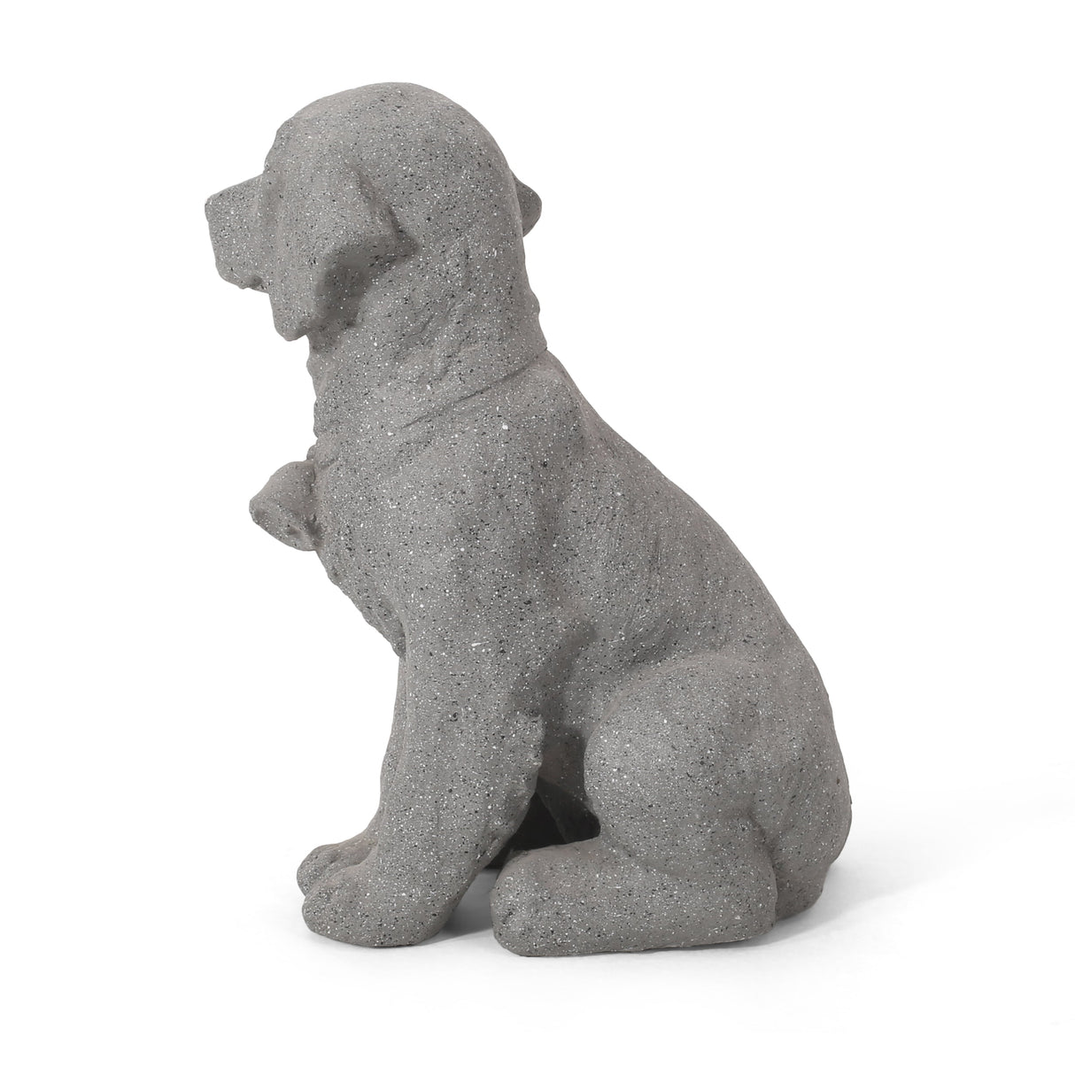 MGO Dog Statue, Outdoor Stone Gray, No Assembly Required