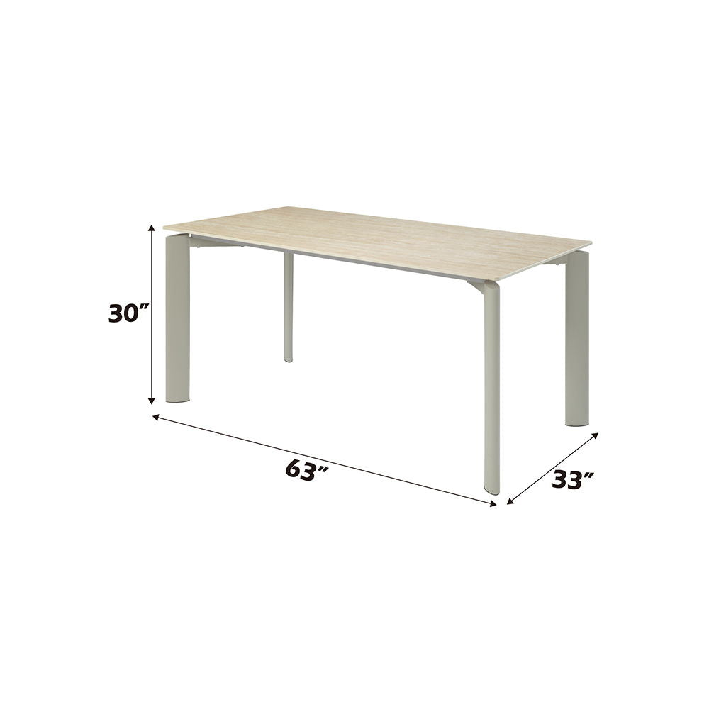 Ingram - Dining Table - Sintered Stone & Light Gray