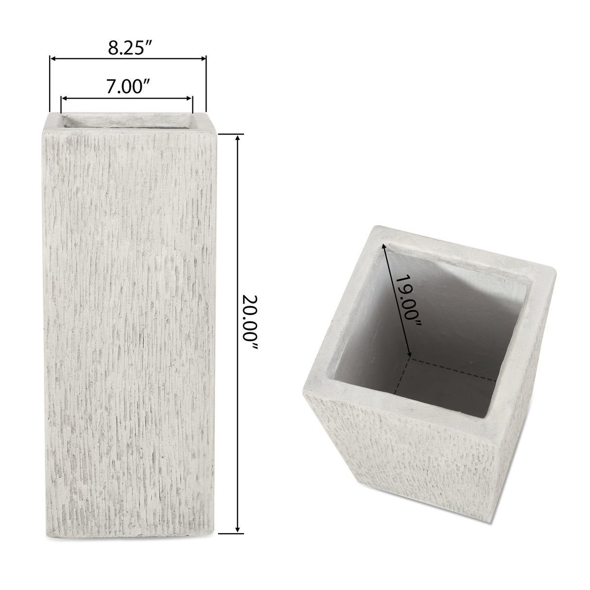 20" H MGO Garden Urn Planter - Antique White