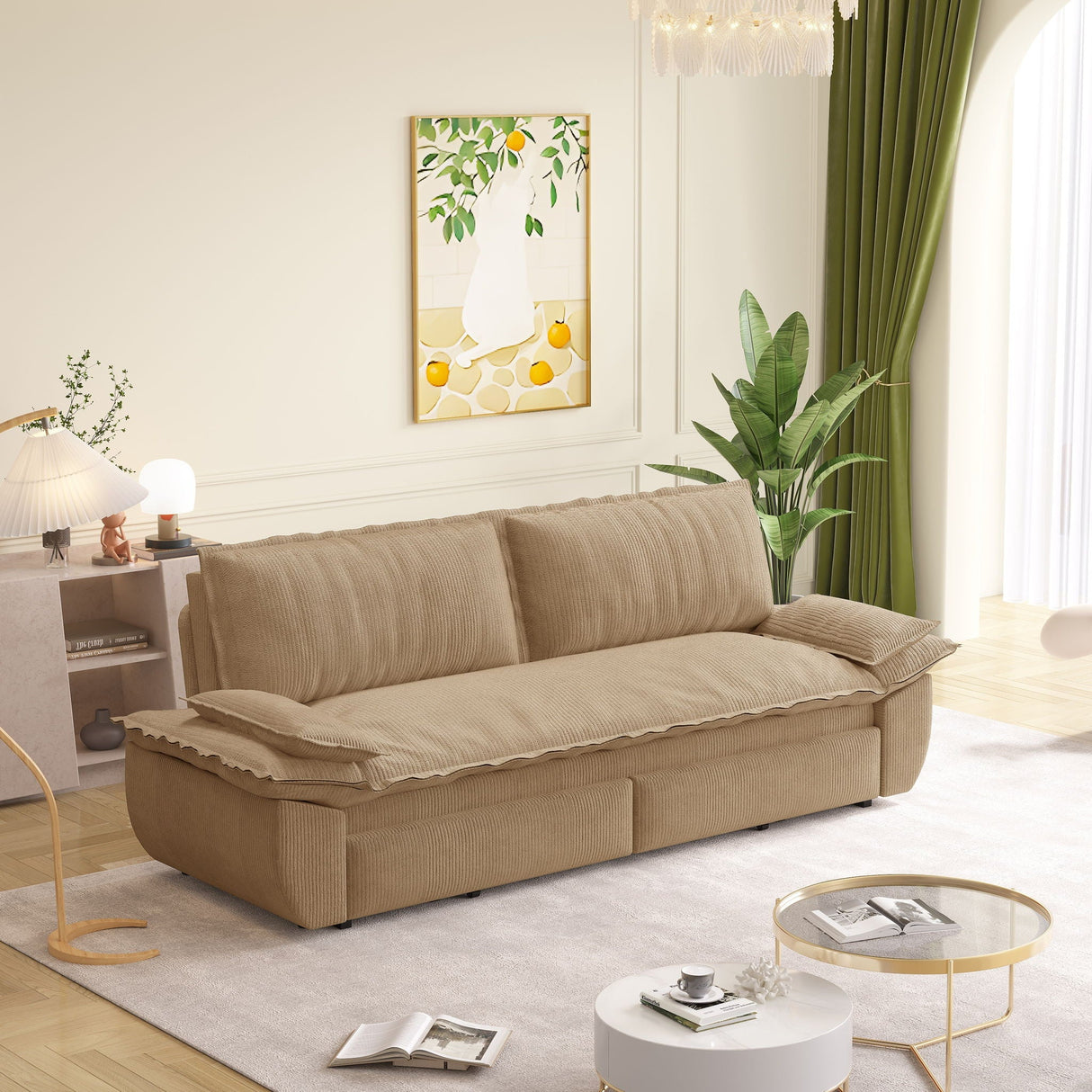 Queen Pull Out Bed, 3 In 1 Convertible Sleeper Sofa