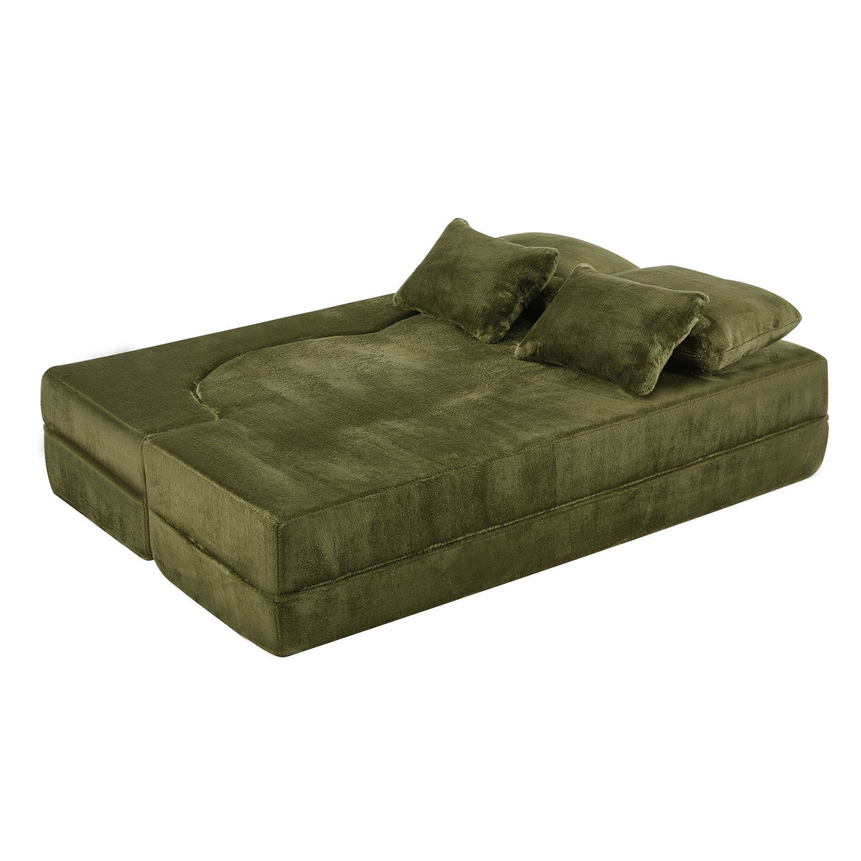 Queen Size Foldable Sofa Bed Chenille Futon Sofa Couch
