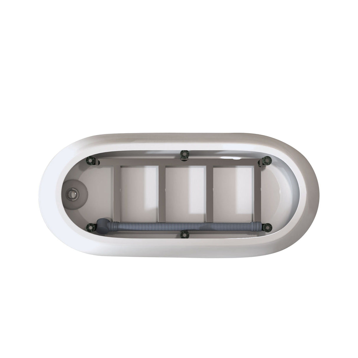 Special-Shaped Freestanding Slipper Bathtub, Overflow & Pop Up Drain