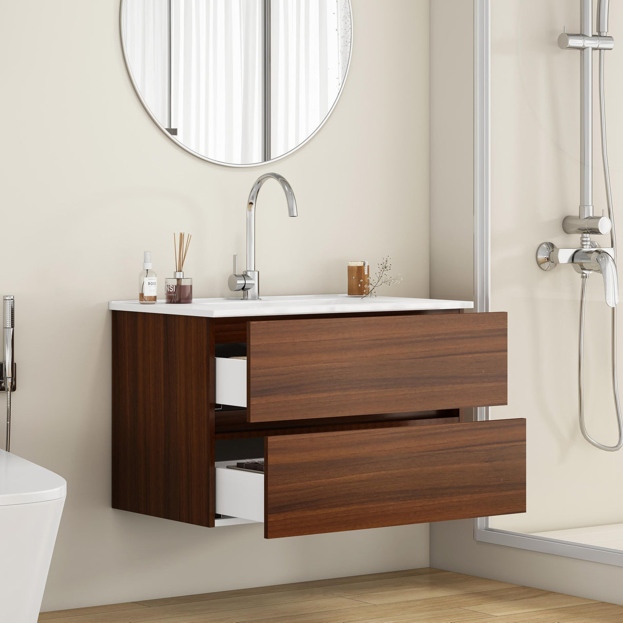 32-Inch Wall-Mounted Bathroom Vanity