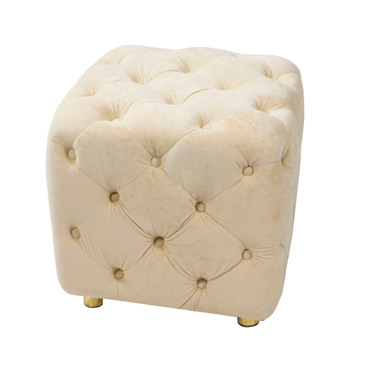 Modern Upholstered Ottoman, Exquisite Small End Table, Soft Foot Stool, Dressing Makeup Chair, Comfortable Seat For Living Room, Bedroom, Entrance