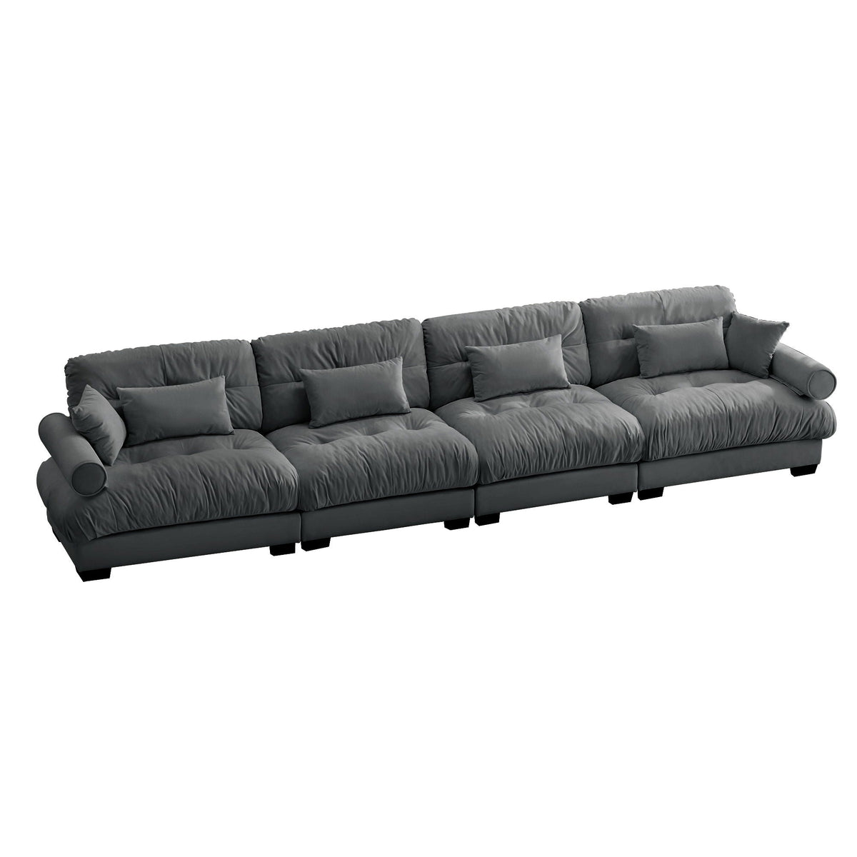 Oversized Modular Sectional Sofa with Deep Seat – Available in Dark Gray, Blue, or Beige