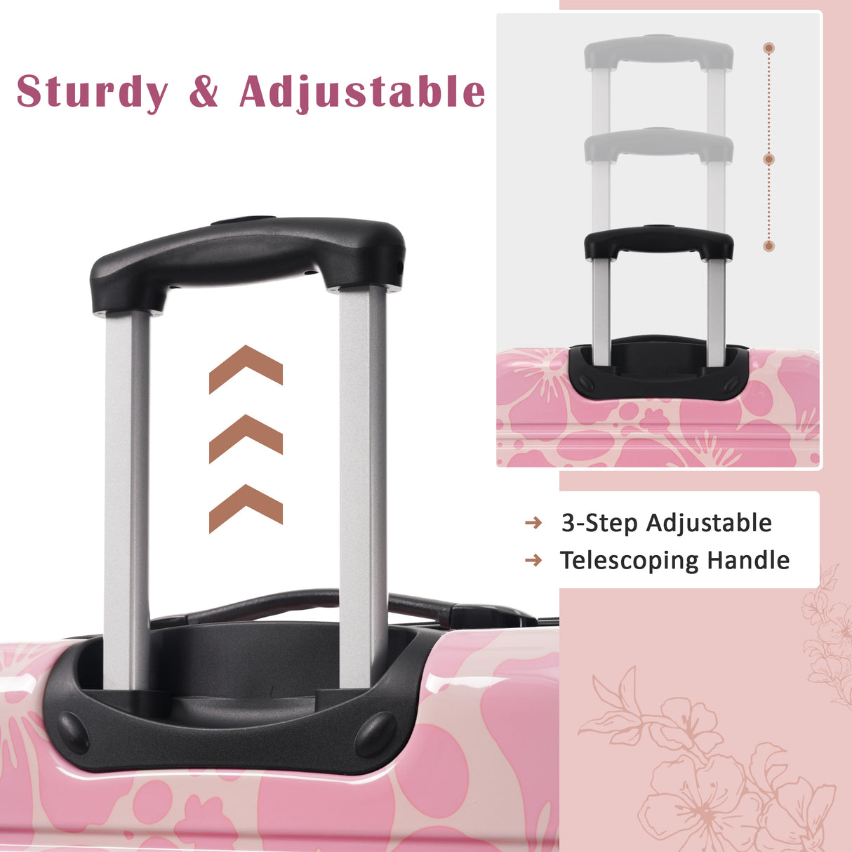 Hardshell Luggage Sets 3 Pcs Spinner Suitcase with TSA Lock