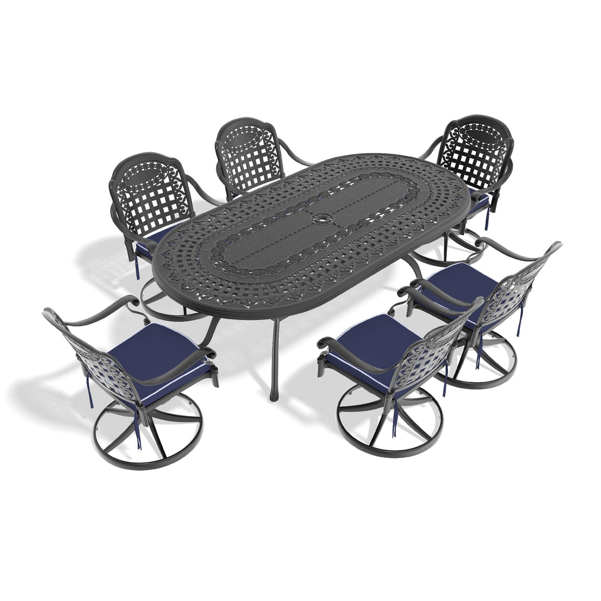 7-Piece All-Weather Cast Aluminum Dining Set