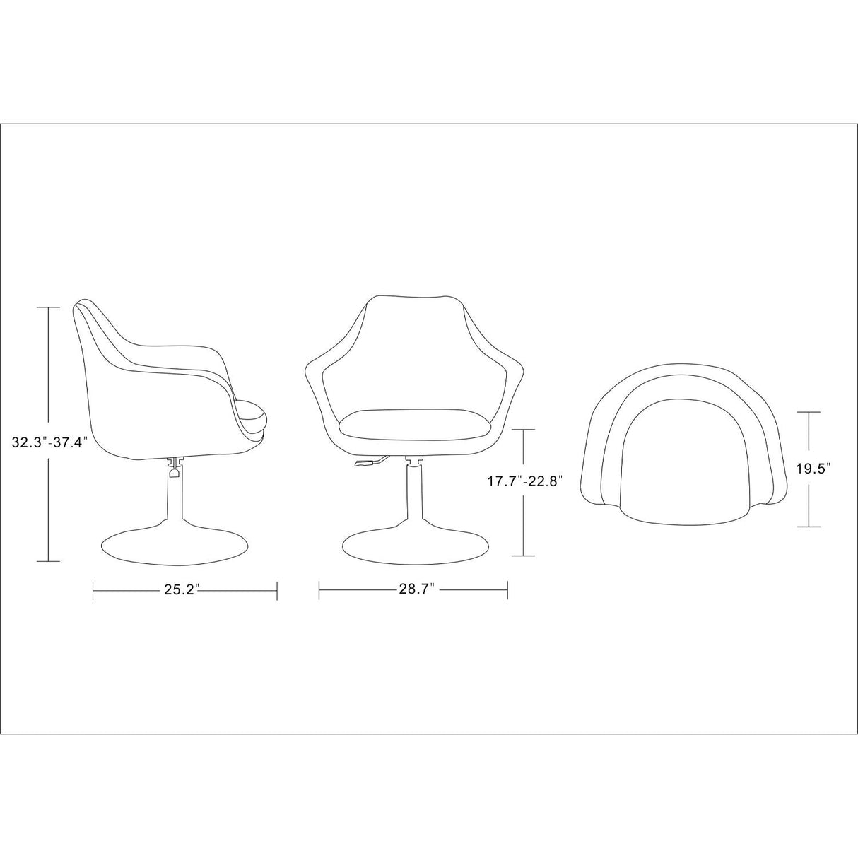 Kinsey - Swivel Lounge Chair - Red