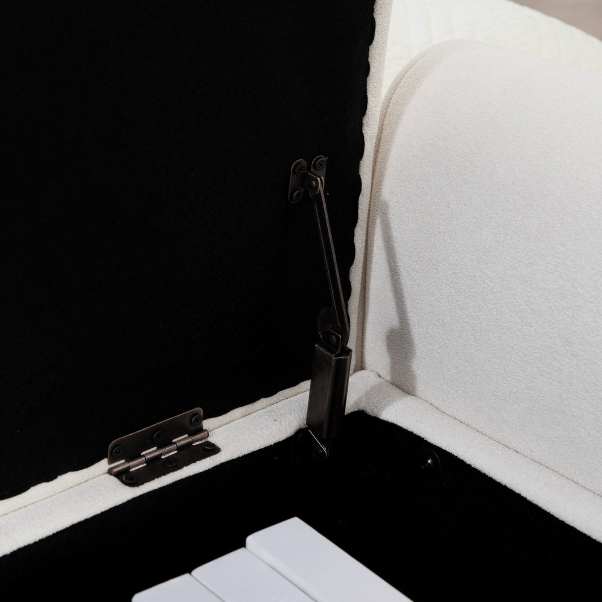 65.55' Wide Modern Upholstered Storage Bench with Rolled Armrest