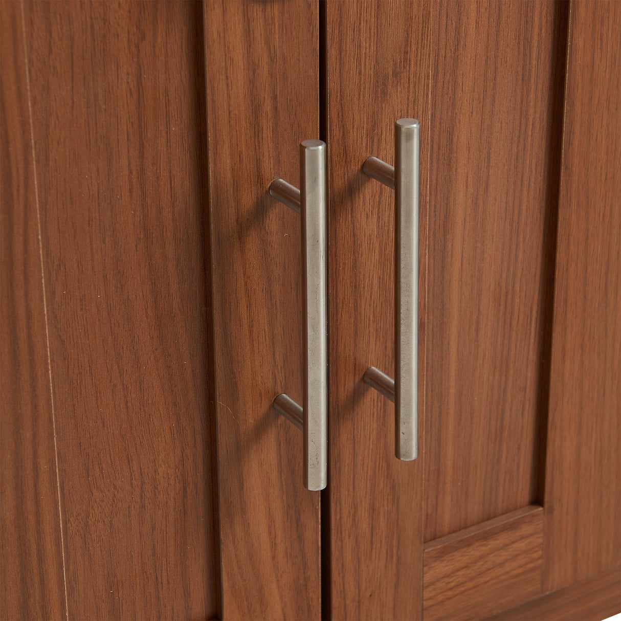 2 in 1 Walnut Dog Crate Night Stand with Storage