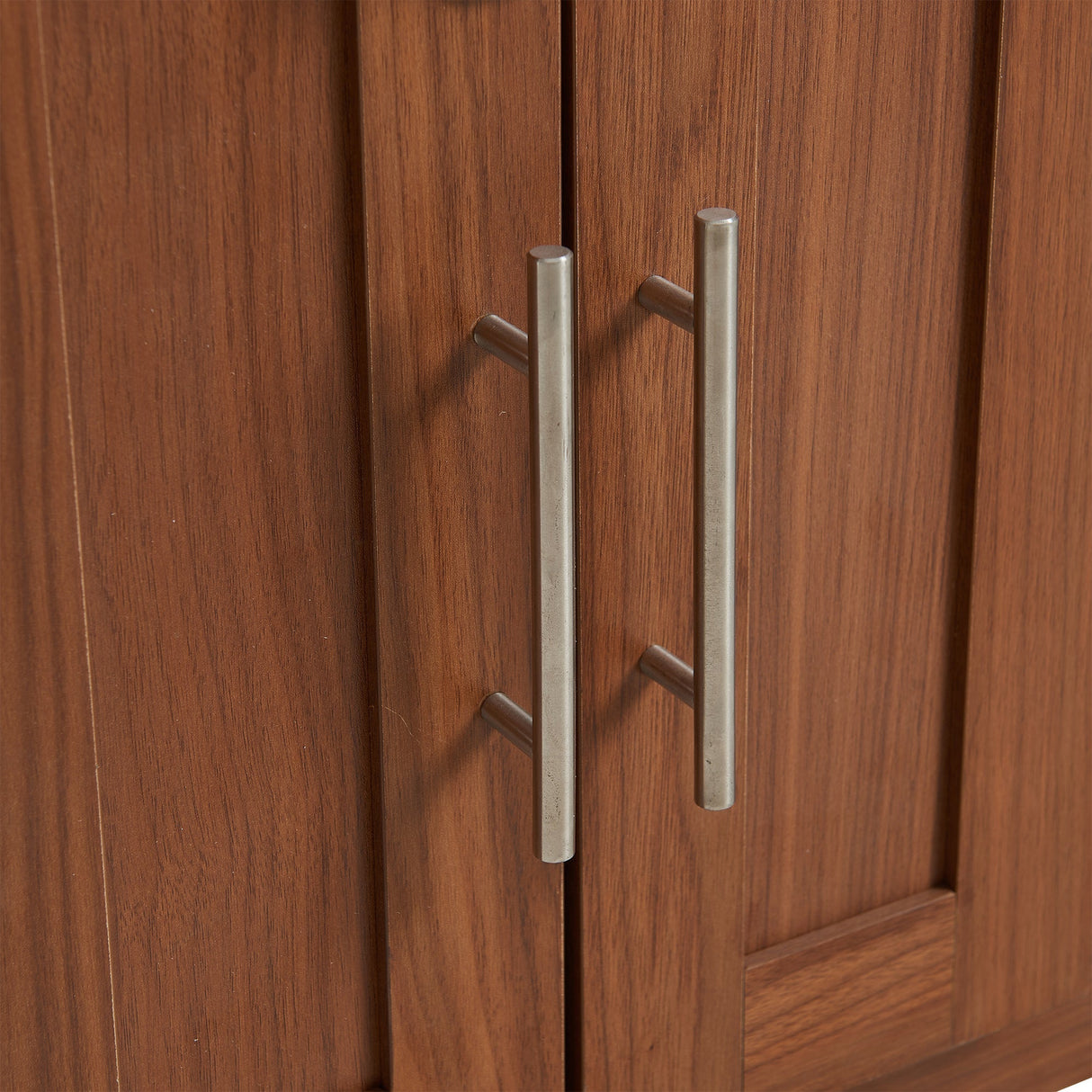 2 in 1 Walnut Dog Crate Night Stand with Storage