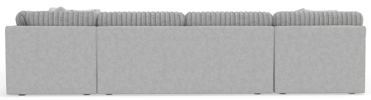 Logan - Upholstered Sectional With Comfort Coil Seating - 46" Cocktail Ottoman And Accent Pillows Included
