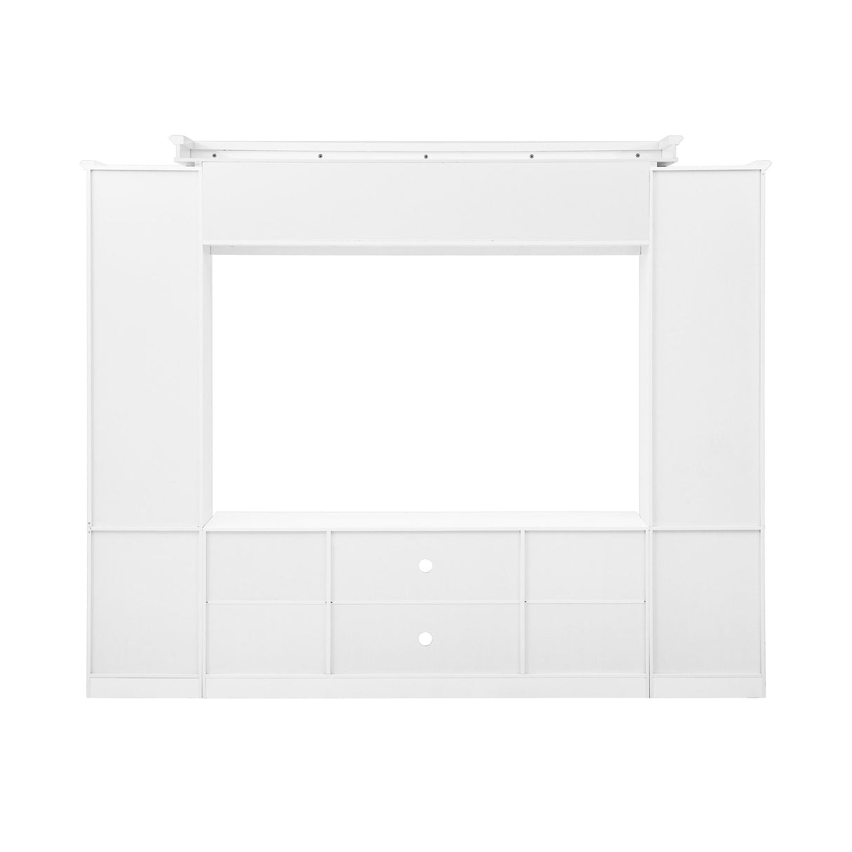 All-In-One TV Stand With Bookcase For TVs Up To 65"