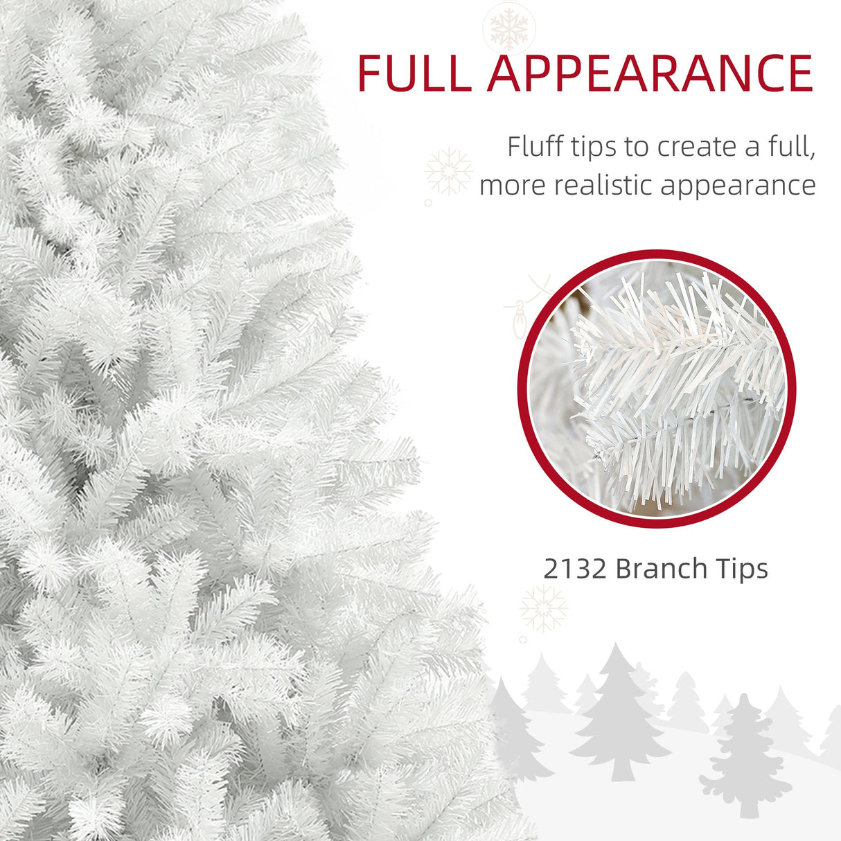 HOMCOM 9ft Tall Artificial Christmas Tree