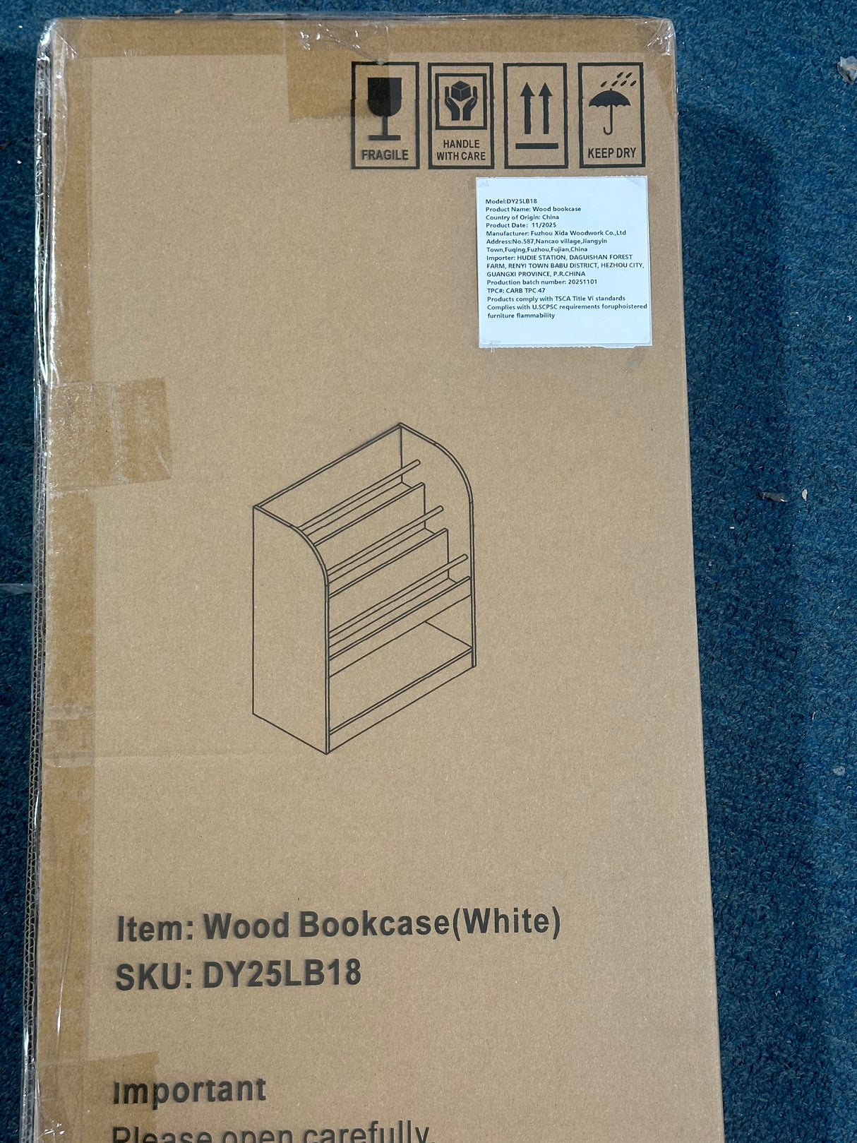 Kids Bookshelf with Open Storage