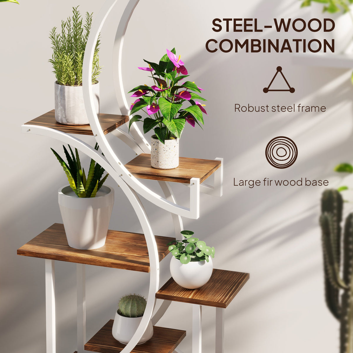 Outsunny 8 Tier Plant Stand Indoor