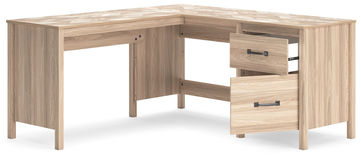 Battelle - 60" Home Office Desk With Return - Tan