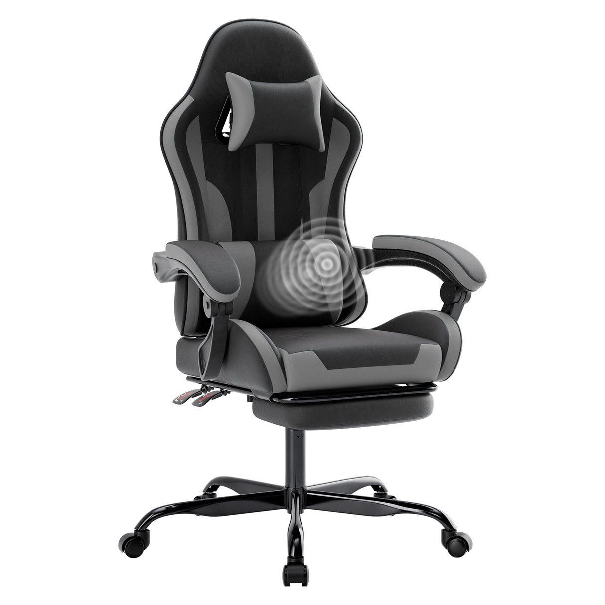 Ergonomic Gaming Chair with Footrest and Lumbar Support