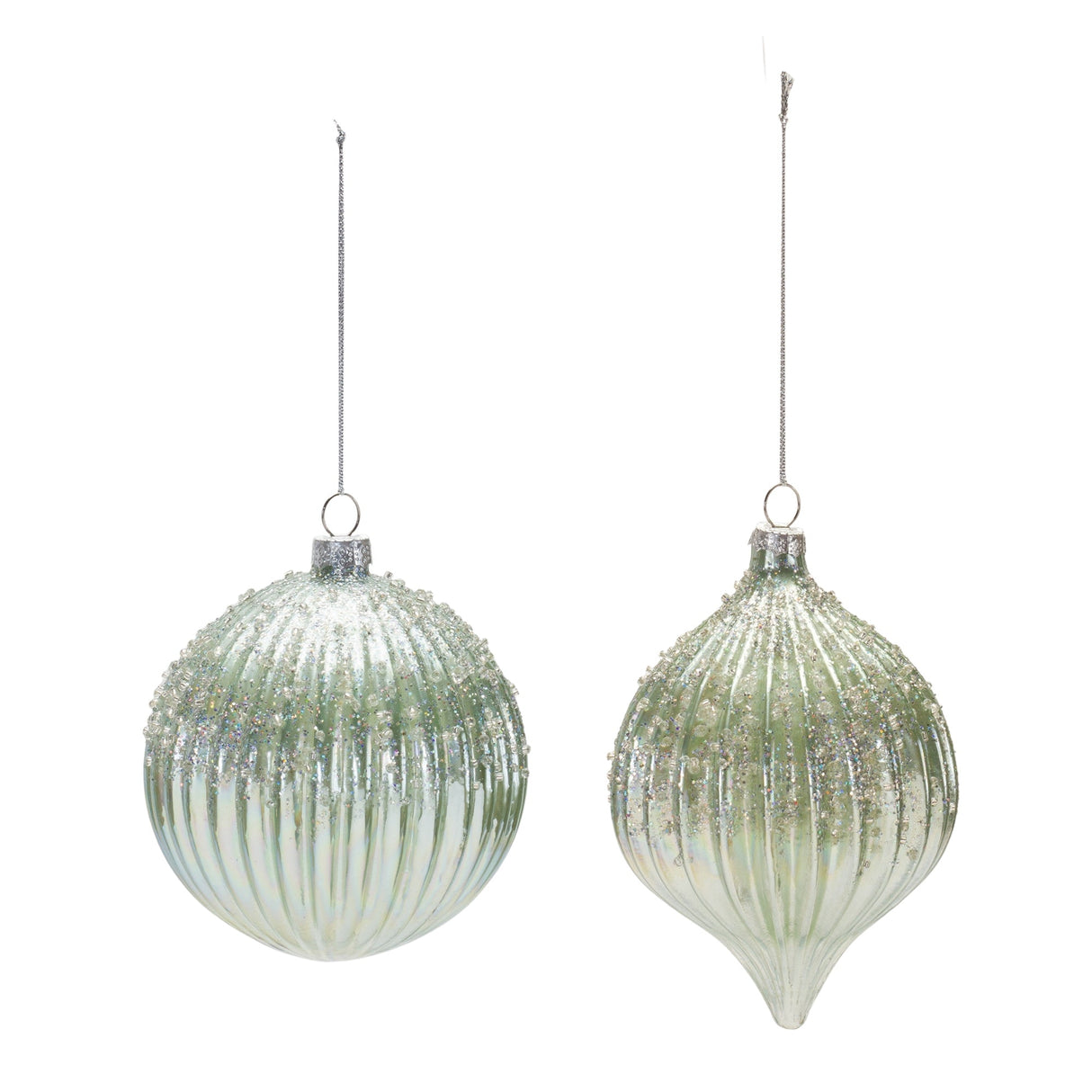 Beaded Irredescent Glass Ornament (Set of 6) - Tuesday Morning - Decorative Objects