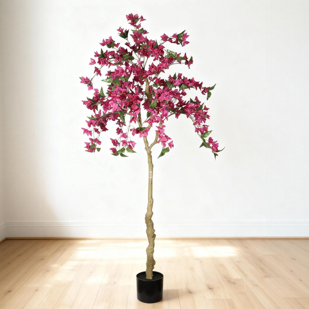 Artificial Bougainvillea Tree - Dark Pink with Green Leaves