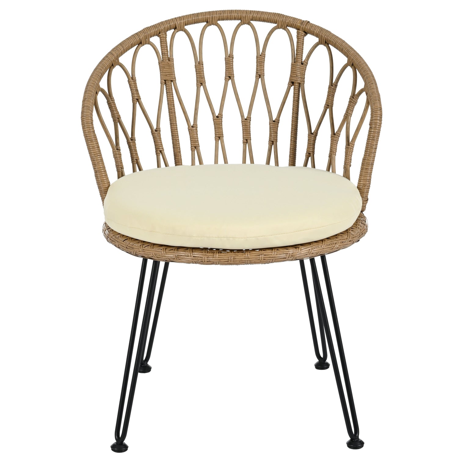 Parisian Lightweight PE Rattan Outdoor Bistro Set