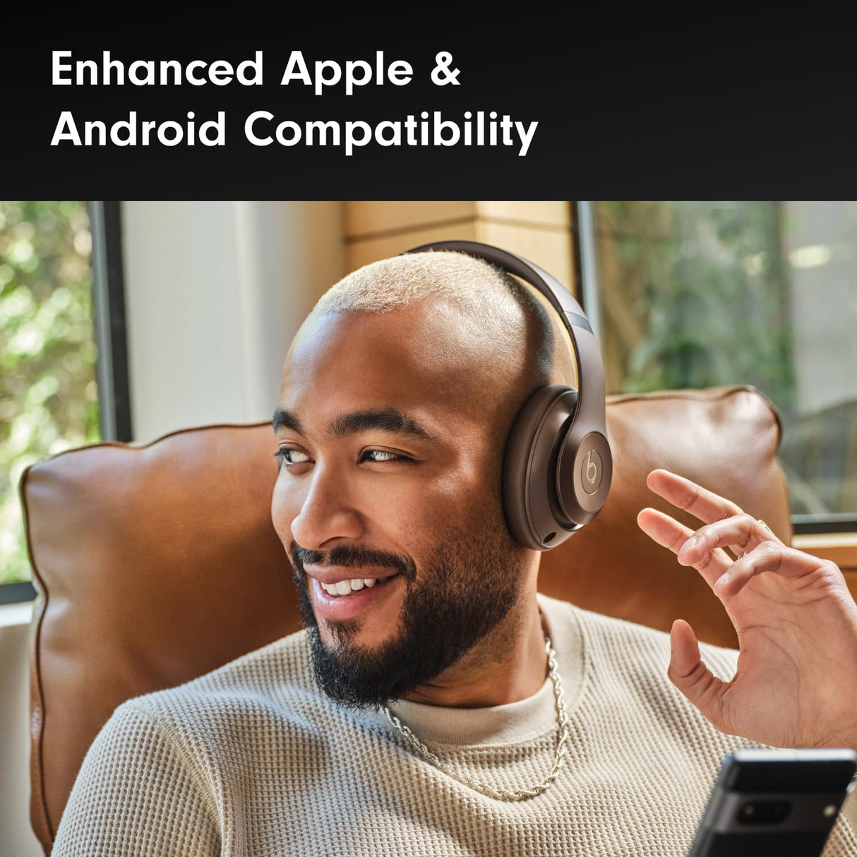 Beats Studio Pro Wireless Bluetooth Noise Cancelling Headphones - Deep Brown (Renewed Premium)