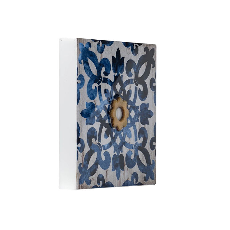 Abstract Wall Decor Accents (Set of 4) - White / Blue