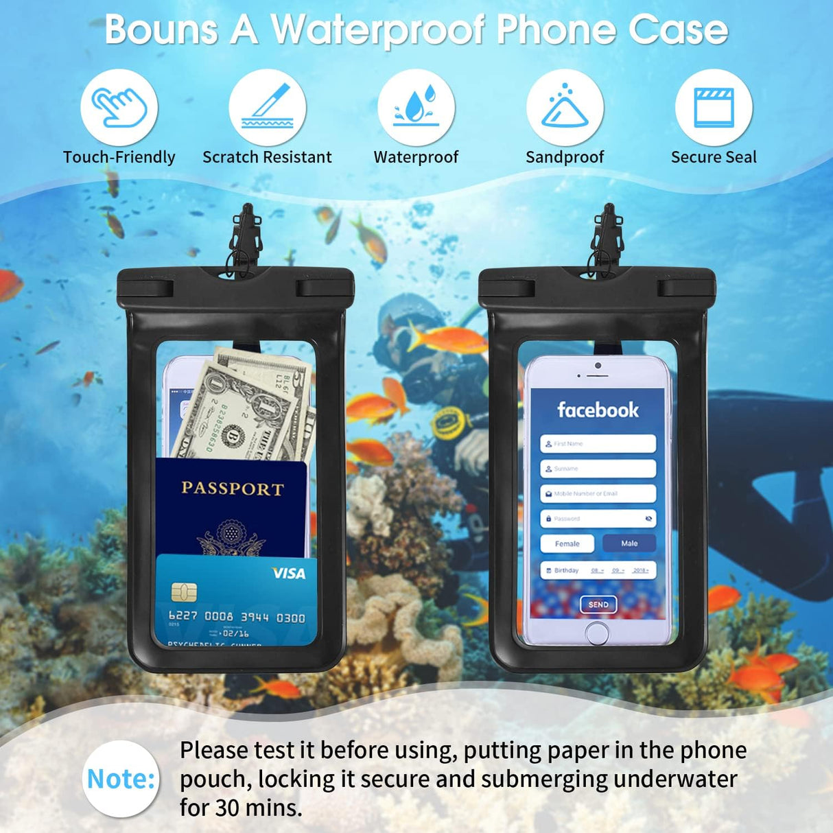 Waterproof Oversized Beach Tote Bag 20L Sandproof Zip Travel Carryall